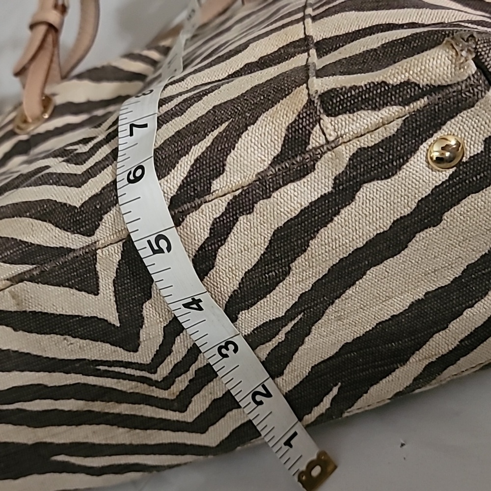Michael Kors Zebra Pattern Shoulder Bag - Brown and Cream - Picture 12 of 14